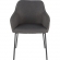 Daniella Dining Chair in Charcoal Fabric & Black Metal (Set of 2)